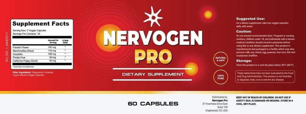 Nervogen Pro supplement facts